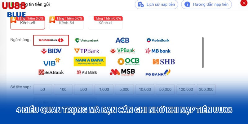 Chọn phương thức thanh toán đã được hệ thống hỗ trợ
