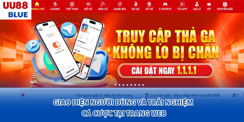 Giao diện của sảnh cược được thiết kế theo hướng thân thiện và dễ sử dụng